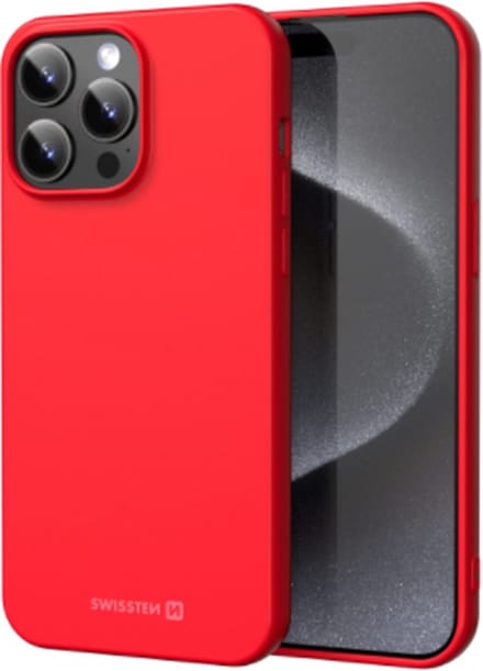 Swissten Soft Joy Hoesje - Geschikt voor iPhone 16 Pro - Rood