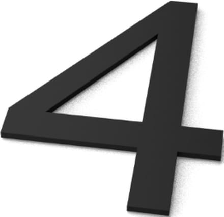Nummer 4 Model: Huisnummer Staal