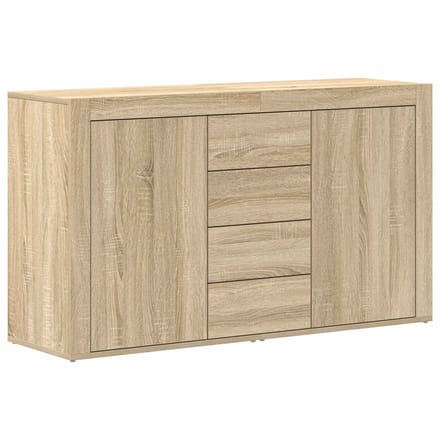 vidaXL - Dressoir - Sonoma - Eik - 120 - x - 36 - x - 69 - cm - Bewerkt - hout