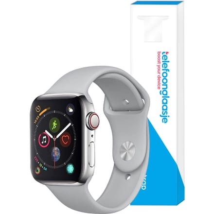 Siliconen bandje Apple Watch 1/2/3/4/5/6/SE ? 42/44mm - Lichtgrijs