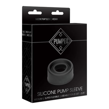 Siliconen Penis Pomp Sleeve Medium - Zwart