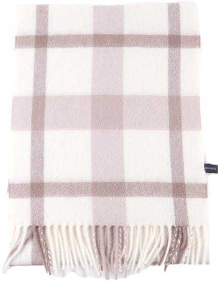 Giuliano Winter Sjaal - Ruiten - Wol - Beige