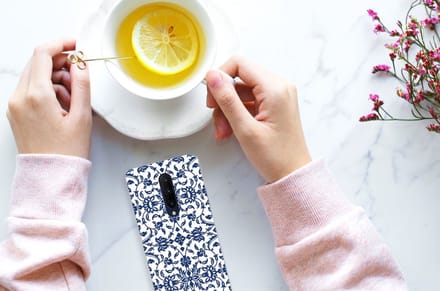 OnePlus 7 Pro TPU Case Flower Blue