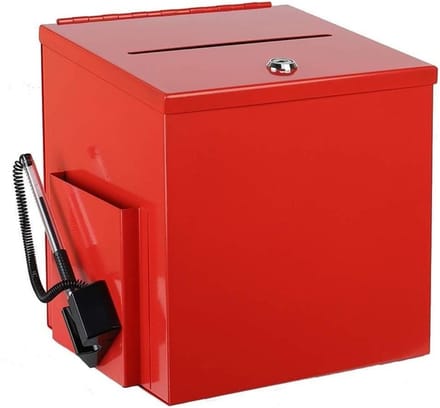 Brievenbus - Postbus Ideeënbus - Post Ontvangen - Afsluitbaar met 2 sleutels - 23x20.5x23.5CM - Rood