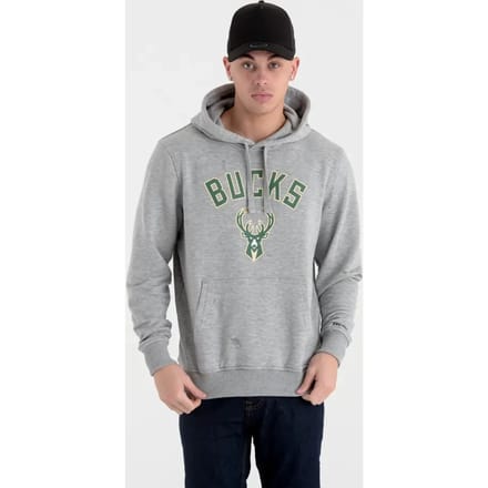 Sweat   capuche New Era  avec logo de l'équipe Milwaukee Bucks