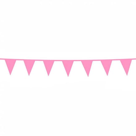 Wefiesta Vlaggenlijn 3 Meter 10 X 15 Cm Polyetheen Roze