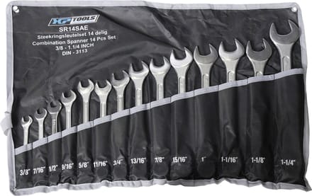 Steekringsleutel set - Inch maten - 14 delig - Ringsteeksleutel set - XP Tools