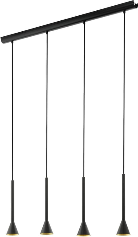 EGLO Cortaderas Hanglamp - GU10 - 113 cm - Zwart/Goud