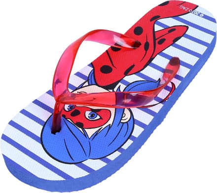 Blauw-rode flip-flops met strepen MIRACULOUS