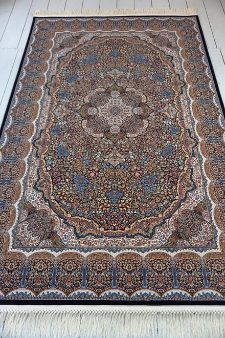 SusaStyle - OUTLET - Perzisch Vloerkleed – Zaher Darkblue – Tapijt 150 x 225 cm