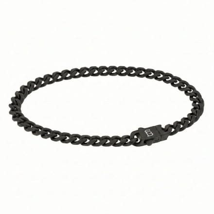 STEEL & BARNETT - Schakelarmband Heren - Svelte Stephen - Zwart - Maat S