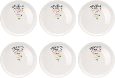 Cosy&Trendy Pizzabord Gedecoreerd - Ø 30 cm - 6 stuks