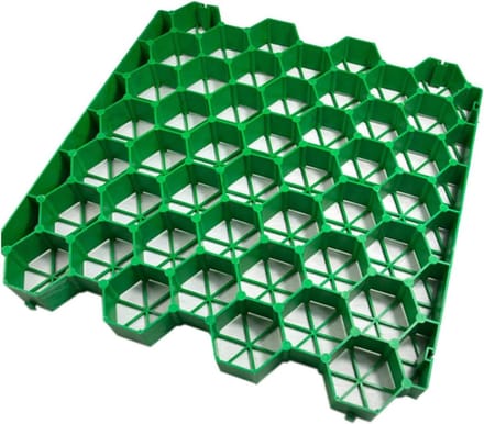 Grasmat met raster - Bodemversterking mat - Grond verstevigen - Set van vier - 1 m² dekking - Groen
