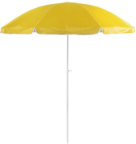 Parasol - strand en tuin - verstelbaar - geel - nylon - 200 cm - UV bescherming
