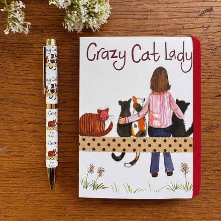 Alex Clark Large Chunky Notebook Crazy Cat lady~ A5 Softcover Notitieboek Kat
