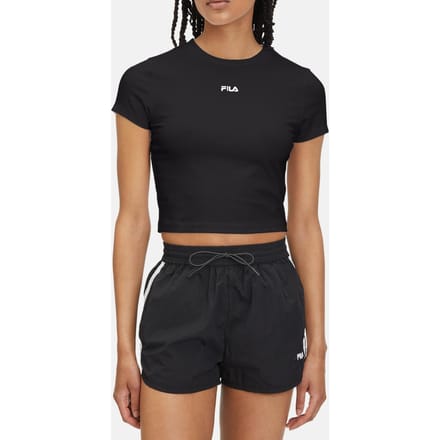 FILA Latina Cropped Tee Black Größe: S | Hemden Outlet | Damen | Schwarz