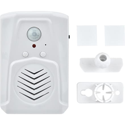 USB/Batterijgevoed Bewegingssensor Alarm MP3 Audiospeler Infrarood Inductie Deurbel white