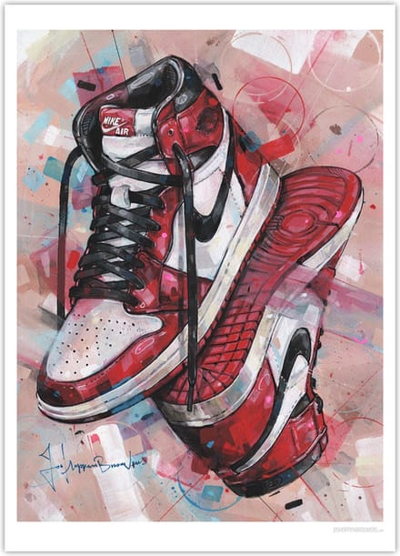 Sneaker poster upside down Chicago 50x70 cm