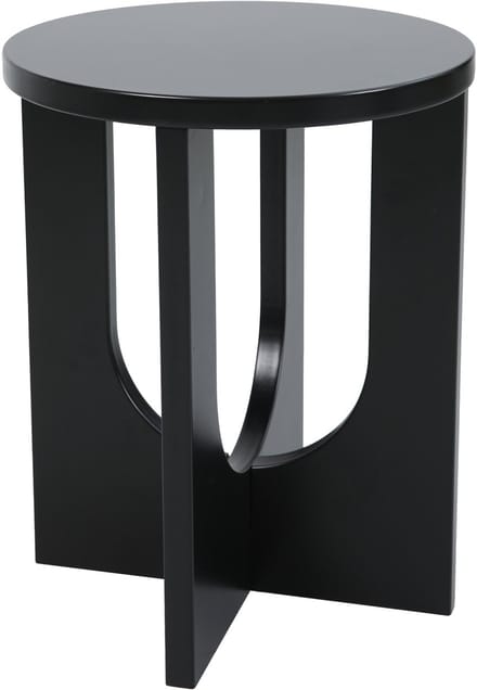 Bijzettafel Kysdajore rond 50x40 cm zwart [en.casa]
