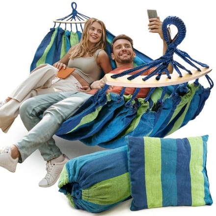 XXL dubbele hangmat met sleepzak - sterk en comfortabel