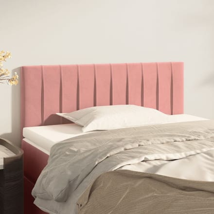 vidaXL - Hoofdbord - 100x5x78/88 - cm - fluweel - roze