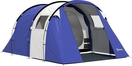 Outsunny tunneltent - Glasvezel, polyester - 420 x 300 x 200 cm - Donkerblauw