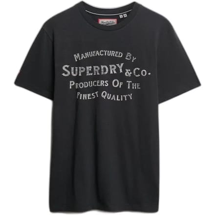 Superdry T-shirt Copper Label Relaxed Tee M1012256a Washed Black Mannen Maat - XL