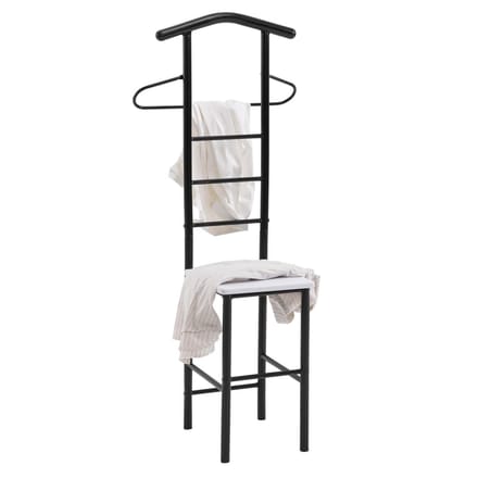 Kledingrek JIVO in zwart/wit met metalen frame