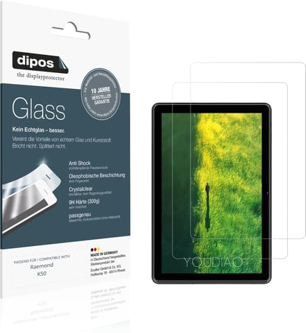 dipos – 2x Pantserfolie geschikt voor Raemond K50 | 9H Screenprotector