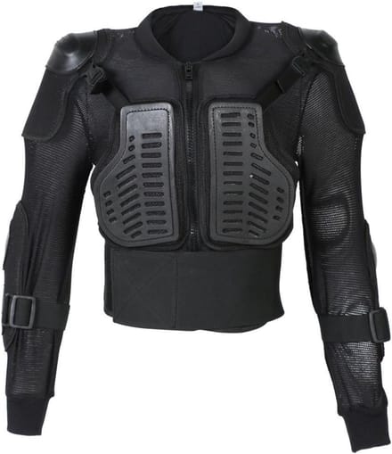 Kinder Bodyprotector - Rugbeschermer Jas - Sport Bescherming - 7-Zone Flexibele Rugprotector - 4 Jaar - Zwart