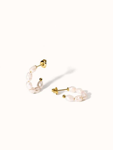 PURELEI Organic Pearl Perlenohrringe Gold Taglia: OS | Orecchini Outlet | Donna | Bianco