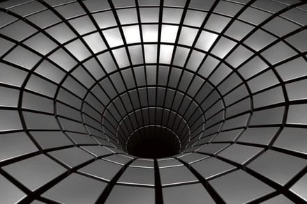 Fotobehang - Silver Hole 375x250cm - Vliesbehang