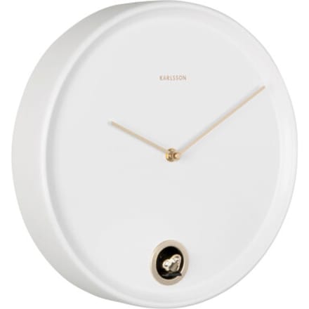 Karlsson Wandklok Esencia Cuckoo - Wit - Ø30cm - Wandklok Modern