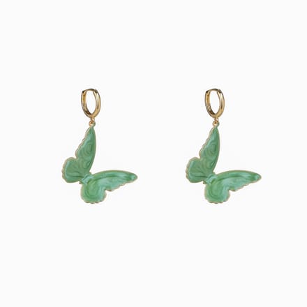 Go Dutch Label Oorknoppen Enamel Butterfly Mint