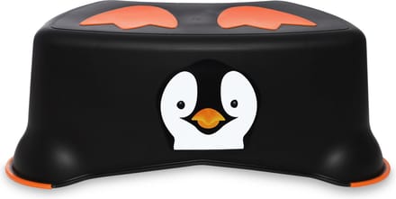 My Carry Potty my step stool opstapje voor kinderen - wit - zwart- oranje - pinguin