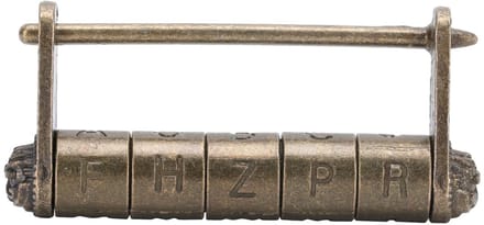 Dailygoody - Vintage Chinese Stijl Coded Lock - Antieke Padlock voor Sieraden en Dozen