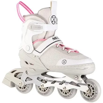 Nils Extreme - 2in1 Skeelers en Schaatsen - Maat: 34-38 Wit/Roze