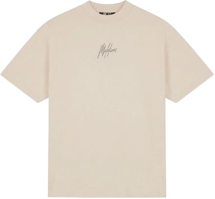 Malelions oversized striped signature t-shirt in de kleur bruin.