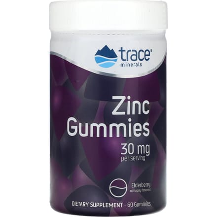 Oligo-élément, gommes de zinc, sureau, 30 mg, 60 gommes (15 mg par gummie)