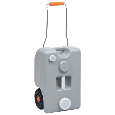 vidaXL - Watertank - op - wielen - 25 - L - grijs
