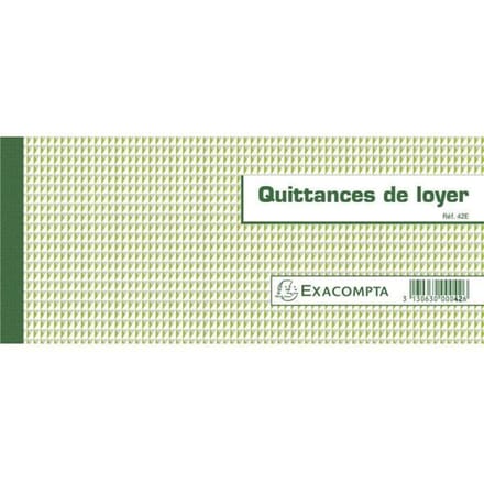 Kopieerboek - Exacompta - Ref. 42E - 50 vellen - Amagnetisch cheque papier 95g - 10,1x16,5 cm groen