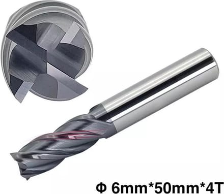 Vingerfrees – Frees – VHM Schachtfrees – 4-snijkanten – AlTiN coating – ø 6mm