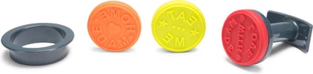 Patisse Koekjesstempel 5 Cm Siliconen Rood/oranje/geel 5-delig