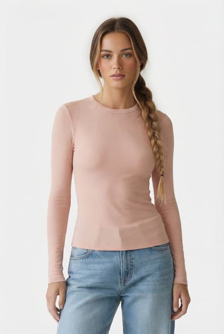 & Other Stories Gunilla Silk Top Orange Maat: S | Longsleeves Outlet | Dames | Roze