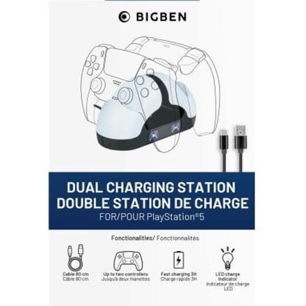 BigBen Interactive Chargning Station for 2 x DualSense Controllers - Wired - Sony PlayStation 5