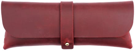 Leren Etui van Top-Grain Rundleer – Voor 20+ Pennen – Minimalistisch Design - Rood
