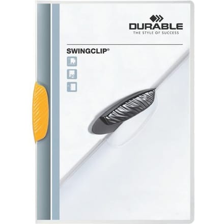 Klemmap Durable Swingclip 30 vellen geel