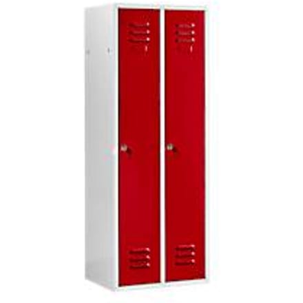 Schäfer Shop Select Kledinglocker, met 2 compartimenten, cilinderslot, Deur rood