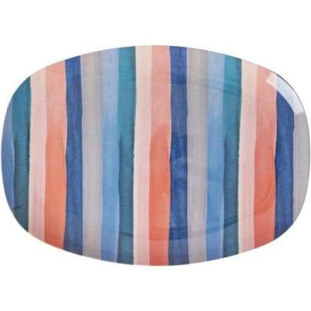 Rice melamine bord vierkant n.y. stripes
