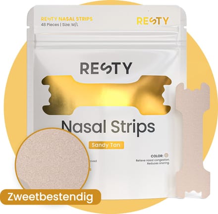 Resty Sandy Tan Neusstrips - Extra Sterk - Huidkleurig - 48 Stuks